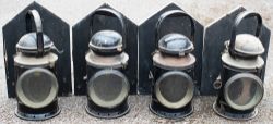 GWR/BR(W) brass collar Handlamps, quantity 4, all without interiors having at some point been