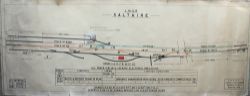 LMSR coloured Signalbox Diagram SALTAIRE. Situated between Shipley and Skipton, dated 4-1-38.