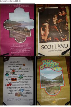British Rail Posters, qty 4, all Scotland comprising: Join The Freedom Seekers; A World Of