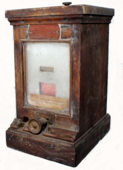 GWR wood cased Lamp Repeater in good, used condition, lacking brass signal numberplate, otherwise