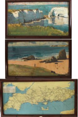 Carriage Prints, quantity 3 all in original glazed frames, comprising: The Atlantic Coast Go By