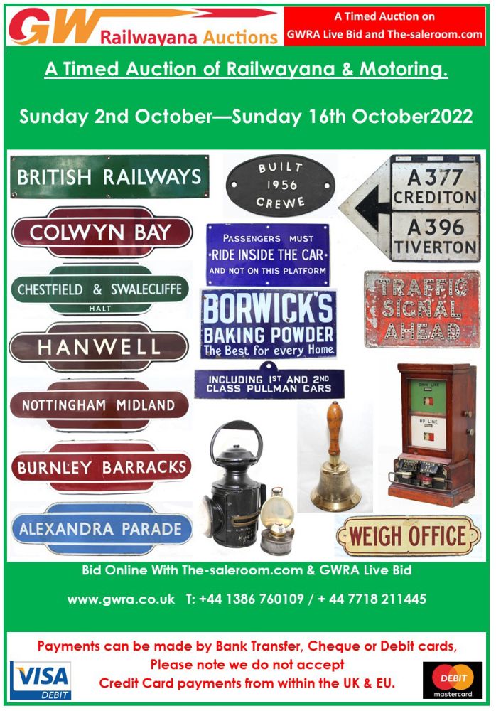 Railwayana Timed Auction