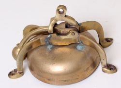 An original brass Tram Roof Bell. Upside down mounting via 4 spider legs, complete with control wire