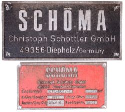 LT Builders/Worksplates quantity 2, SCHOMA Christoph Schottler GmbH No 49356 Diepholz Germany