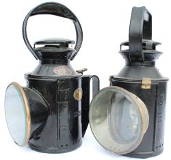 LMS 3 aspect Handlamp complete with reservoir and LMS burner. Oval brass LMS numberplate 59785 on