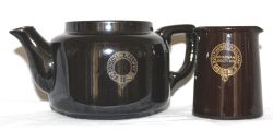 Southern Railway brown Teapot with garter crest on side, together with a Southern Railway Chatham