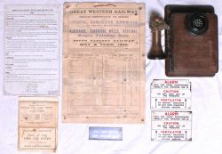 GWR card Timetable Through Communication Via Reading between Liverpool, Manchester, Birmingham and