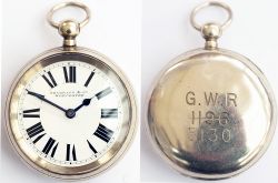 Great Western Railway pre grouping nickel cased pocket watch with a English fusee lever movement