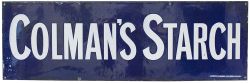 Advertising enamel sign COLMAN'S STARCH. In excellent condition with minor edge chipping and