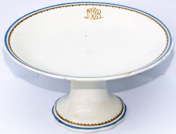 London & North Eastern Railway china cake stand, lettered on the top LNER in script and base