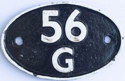 Shedplate 56G Bradford Hammerton Street July 1956-December 1967. This ex GNR shed, formerly 37C, was