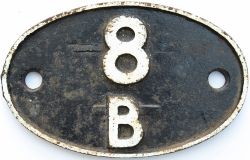 Shedplate 8B Warrington Dallam 1935-October 1967. This ex LNWR shed was home to 55 locos in the