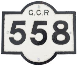 Great Central Railway cast iron bridge plate G.C.R. 558 from an road over bridge at Twyford