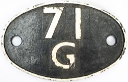 Shedplate 71G Bath Green Park 1948 to February 1958 then Weymouth February 1958 to September 1963.