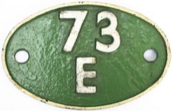 Shedplate 73E Faversham 1948 to June 1959. This ex SECR shed was home to 30 locos during the
