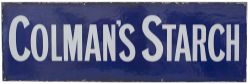 Advertising enamel sign COLMAN'S STARCH. In excellent condition with minor edge chipping. Measures