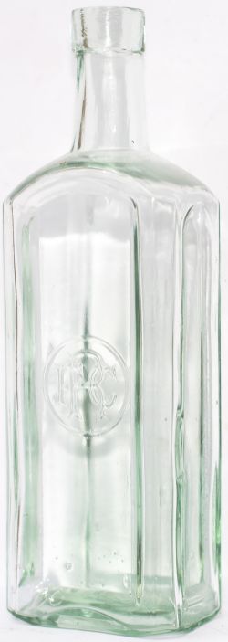Furness Railway clear glass Beer Bottle with FRC on the front, stands 9 inches tall. This was dug at