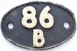 Shedplate 86B Newport Pill 1949-September 1963, then Newport Ebbw Junction September 1963-October