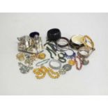 A large collection of various pieces of costume jewellery