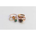 Four stone set rings