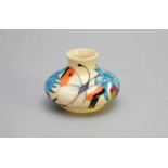 A Moorcroft trial 'Butterfly' vase, boxed