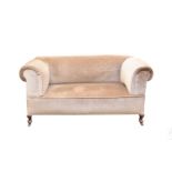 A 20th century upholstered drop-arm sofa