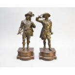 Two bronzed alloy figures of Cavaliers