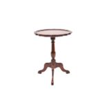 A reproduction mahogany 'pie crust' wine table by Charles Barr