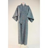 Two Japanese silk kimono and associated accessories