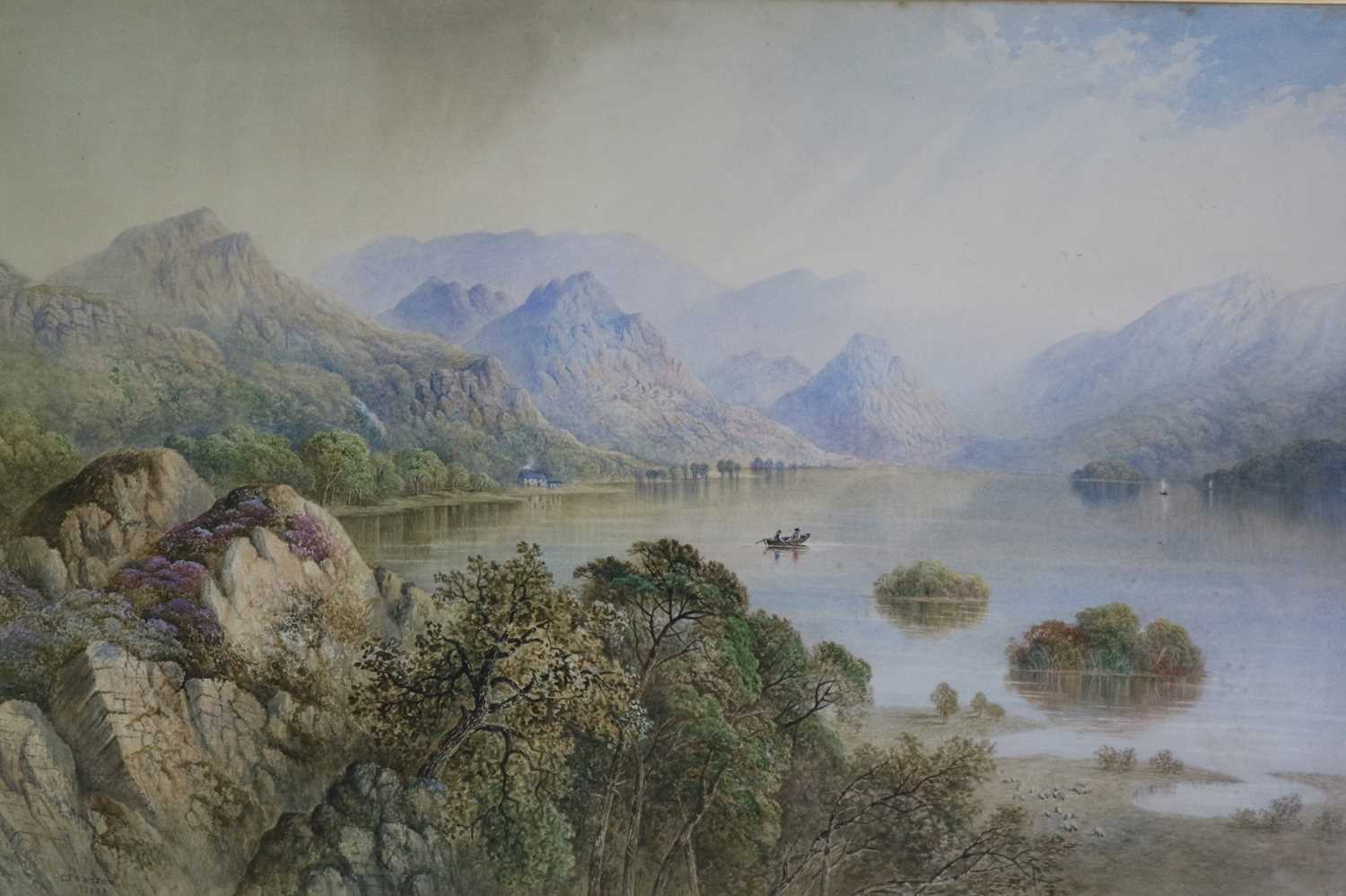 Cornelius Pearson (British 1805-1891) Large Watercolour of Derwentwater - Image 2 of 8