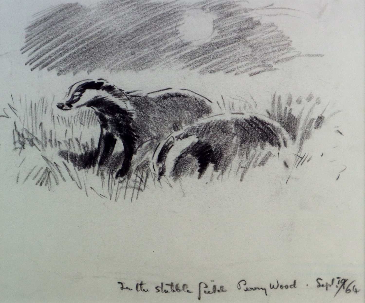 Eileen Alice Soper (1905-1990) Feeding Badgers and In the Stubble Field - Image 2 of 6