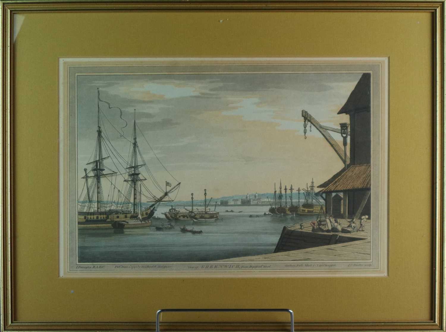 Six Aquatints from The History of the River Thames, Stadler J.C. - Image 3 of 11