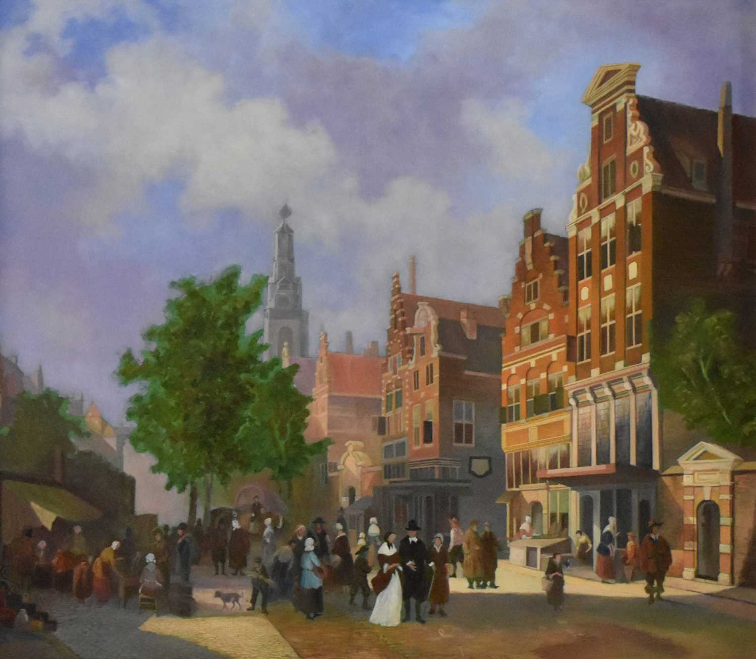 Denby Sweeting (British, 1936-2020), A Dutch street scene - Image 2 of 2