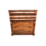 A Victorian mahogany Scotch chest of drawers