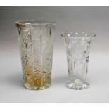 Two glass vases