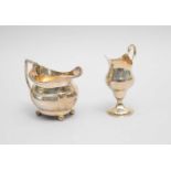 Two George III silver cream jugs