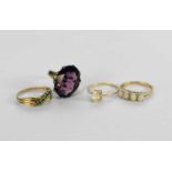 Four stone set rings