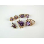 A collection of amethyst jewellery