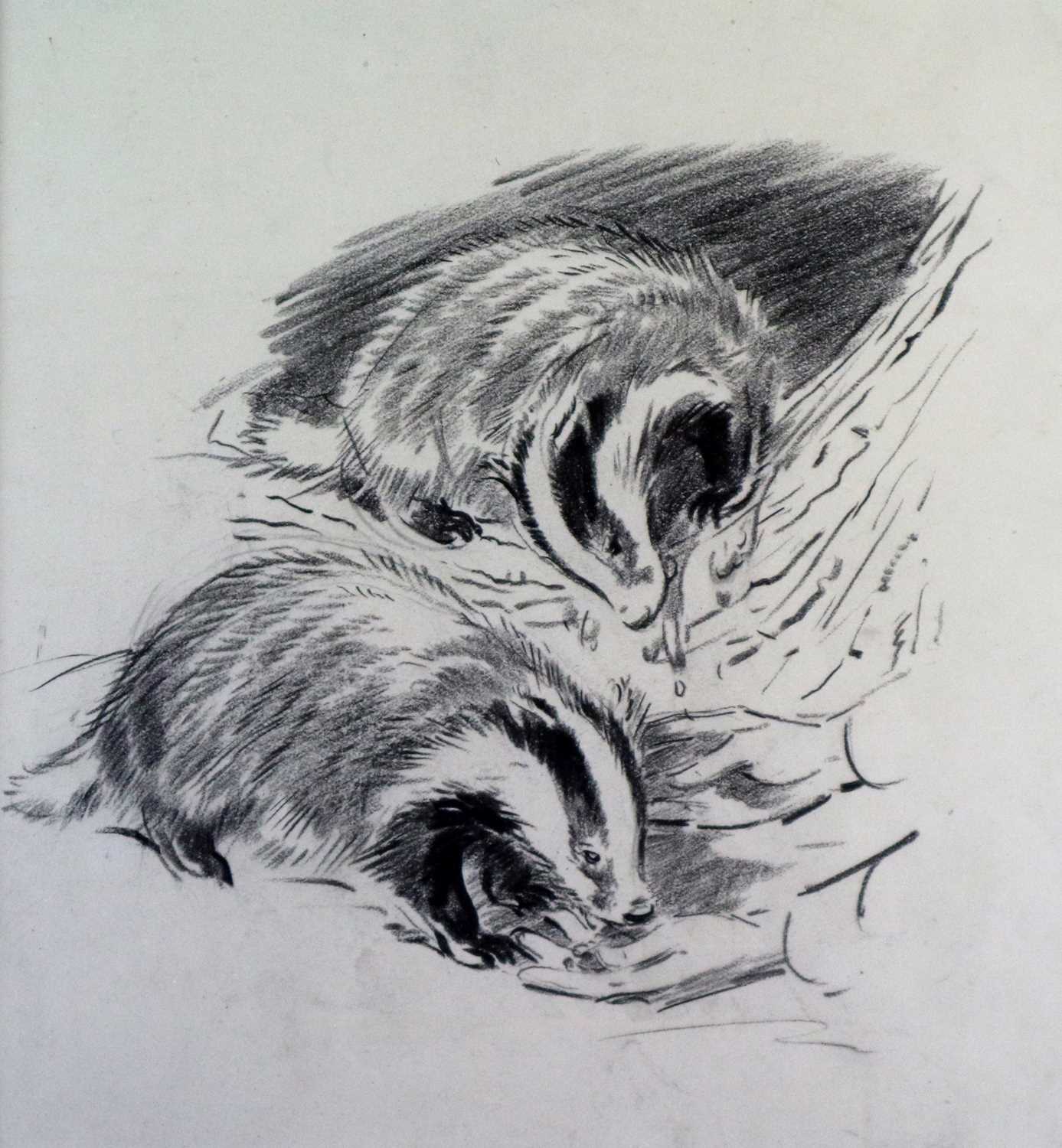 Eileen Alice Soper (1905-1990) Feeding Badgers and In the Stubble Field