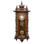 A Gustav Becker mahogany Vienna wall clock