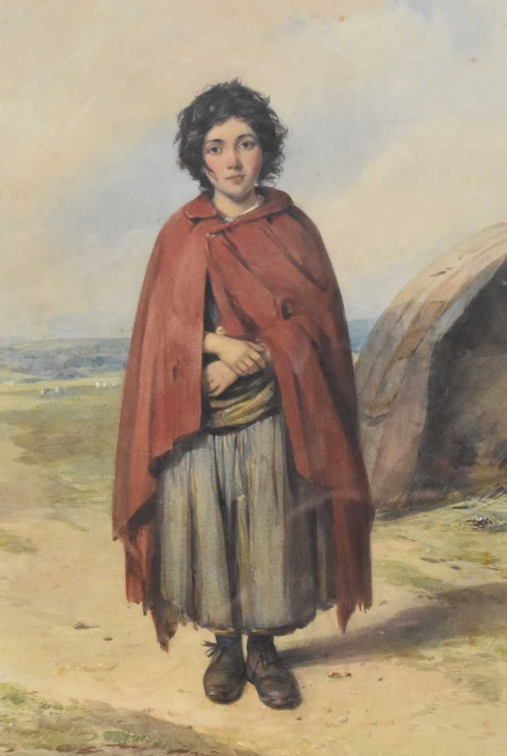 Manner of Octavius Oakley (1800-1867) Gypsy Girl in a Red Cloak and five further works - Image 2 of 11