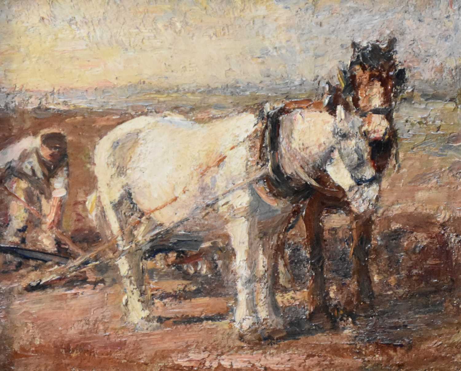 Harry Fidler RBA ROI (British 1856-1935) Plough-Team - Image 2 of 3