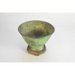 A medieval style bronze cup or bowl, 19th/20th century