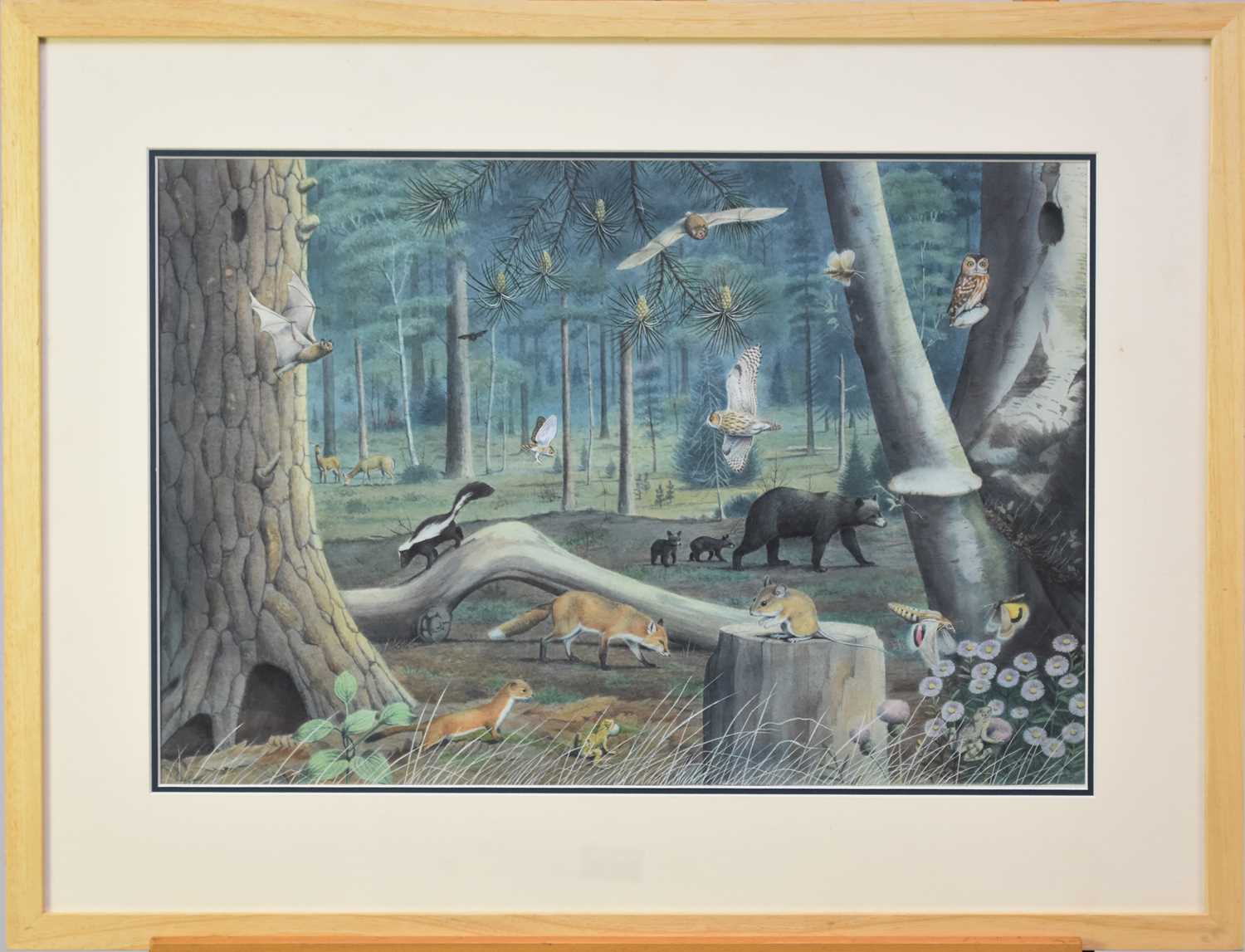 Peter Barrett (b.1935) Woodland Nightlife - Image 2 of 2