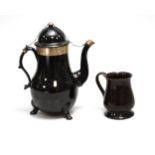 Jackfield coffee pot and mug