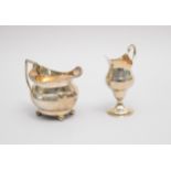 Two George III silver cream jugs