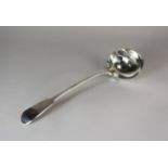 An early Victorian silver Fiddle pattern ladle