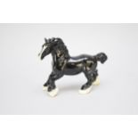 Beswick Collector's Club model of black cantering shire horse