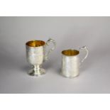 Two Victorian silver Christening mugs