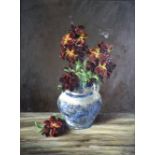 British School (19th Century) Still Life Study of Flowers in a Vase